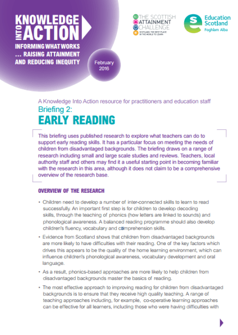Early Reading Briefing