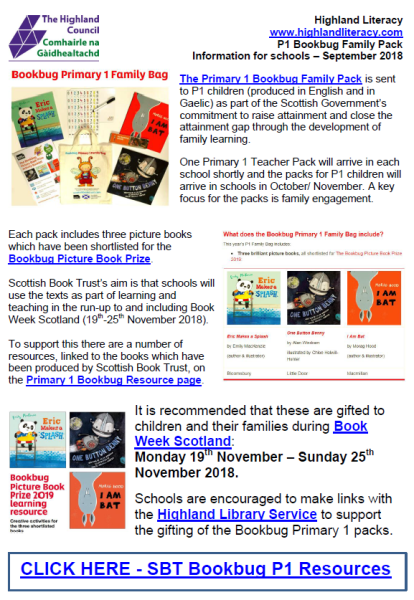 P1 Bookbug and P2-P3 Read, Write, Count Packs | HIGHLAND LITERACY